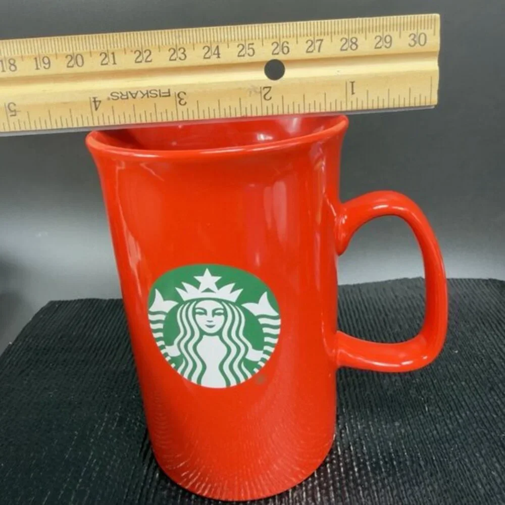 Starbucks Coffee Red Green Logo Coffee Mug Cup 11 fl oz Stoneware Mug Siren Logo